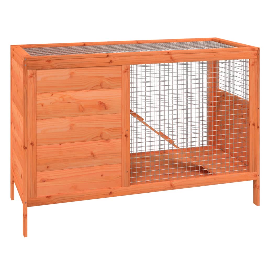 kaninbur 103x44x69,5 cm massivt fyrretræ brun
