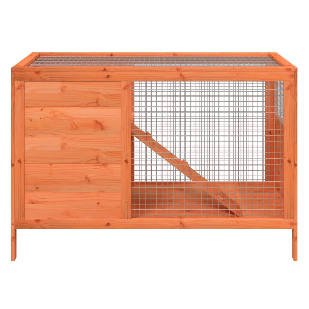 kaninbur 103x44x69,5 cm massivt fyrretræ brun