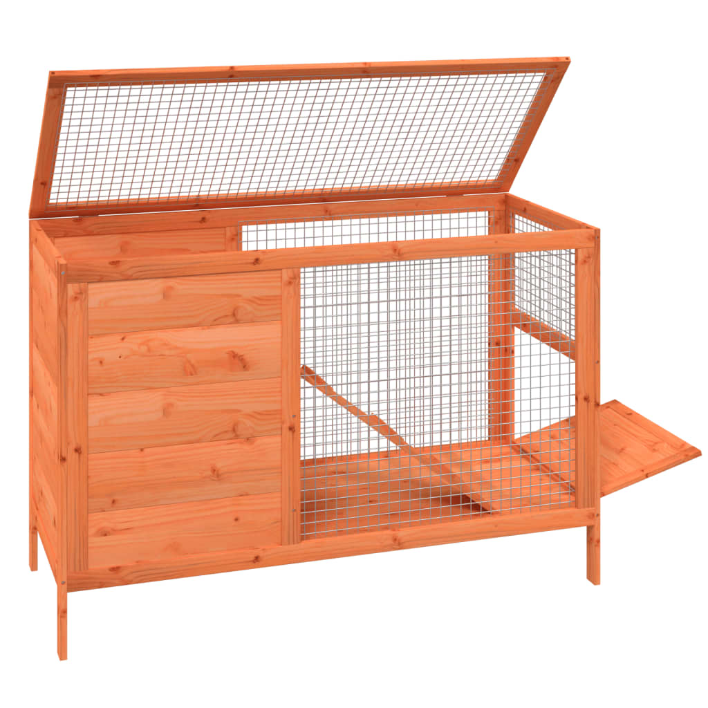 kaninbur 103x44x69,5 cm massivt fyrretræ brun