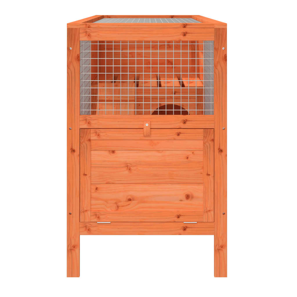 kaninbur 103x44x69,5 cm massivt fyrretræ brun