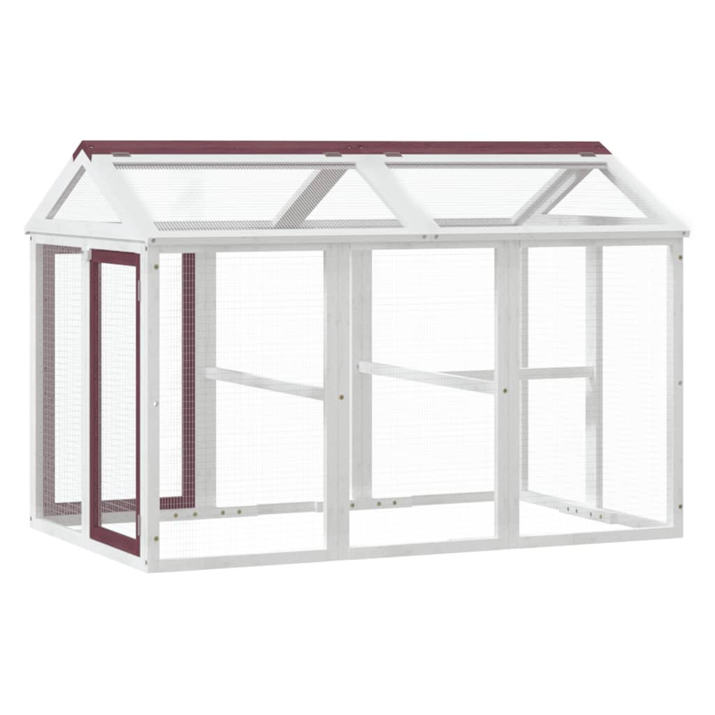 løbegård 141x94x104 cm massivt fyrretræ mokkafarvet