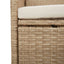 spisebordssæt til haven 9 dele med hynder polyrattan beige