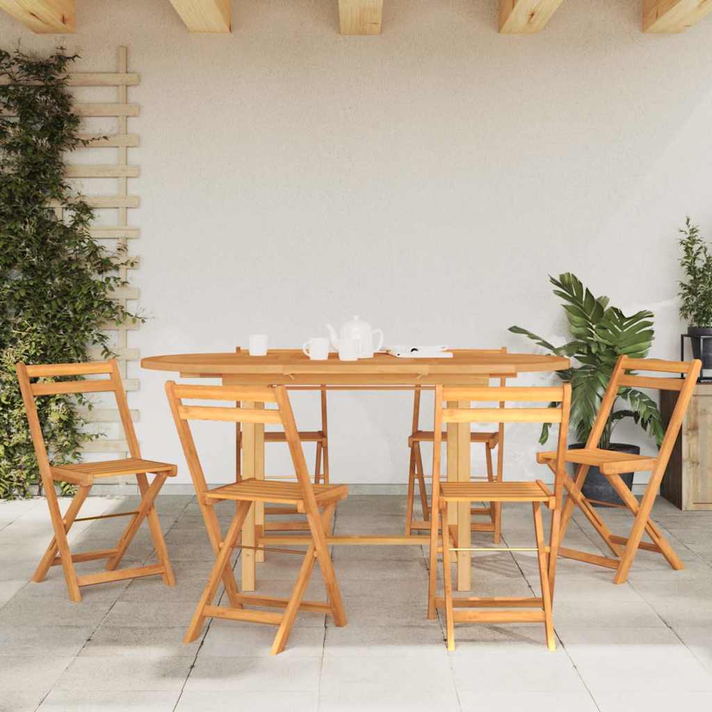 havebord med udtræk 110-160x80x75 cm massivt teaktræ