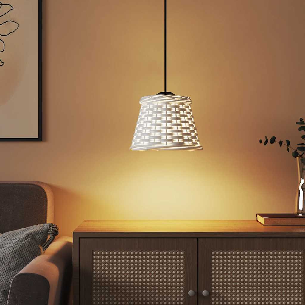 lampeskærm til loftlampe Ø15x12 cm flet hvid