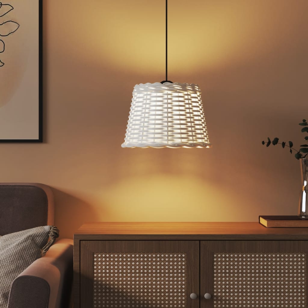 lampeskærm til loftlampe Ø30x20 cm flet hvid