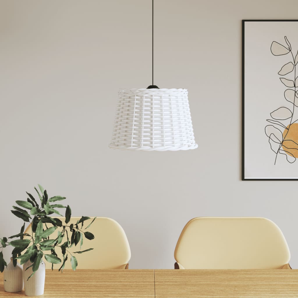 lampeskærm til loftlampe Ø40x26 cm flet hvid