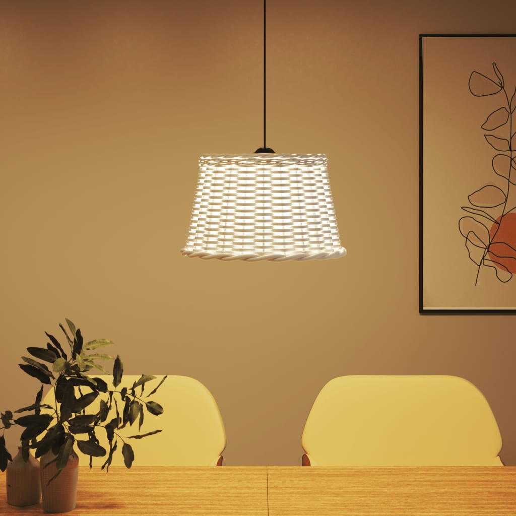 lampeskærm til loftlampe Ø45x28 cm flet hvid