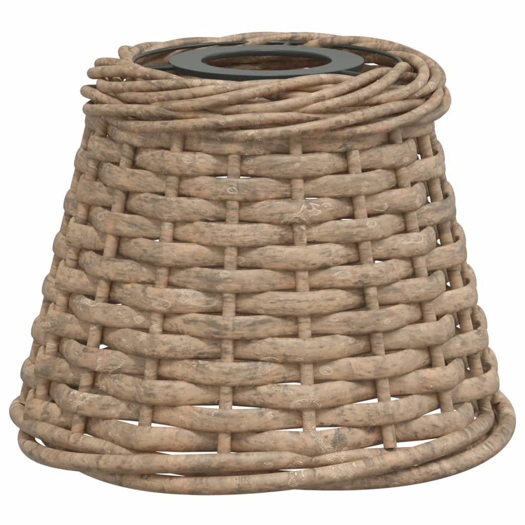 lampeskærm til loftlampe Ø15x12 cm flet brun