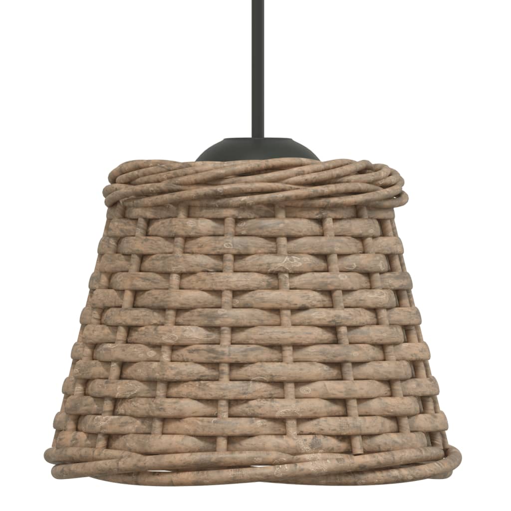 lampeskærm til loftlampe Ø15x12 cm flet brun