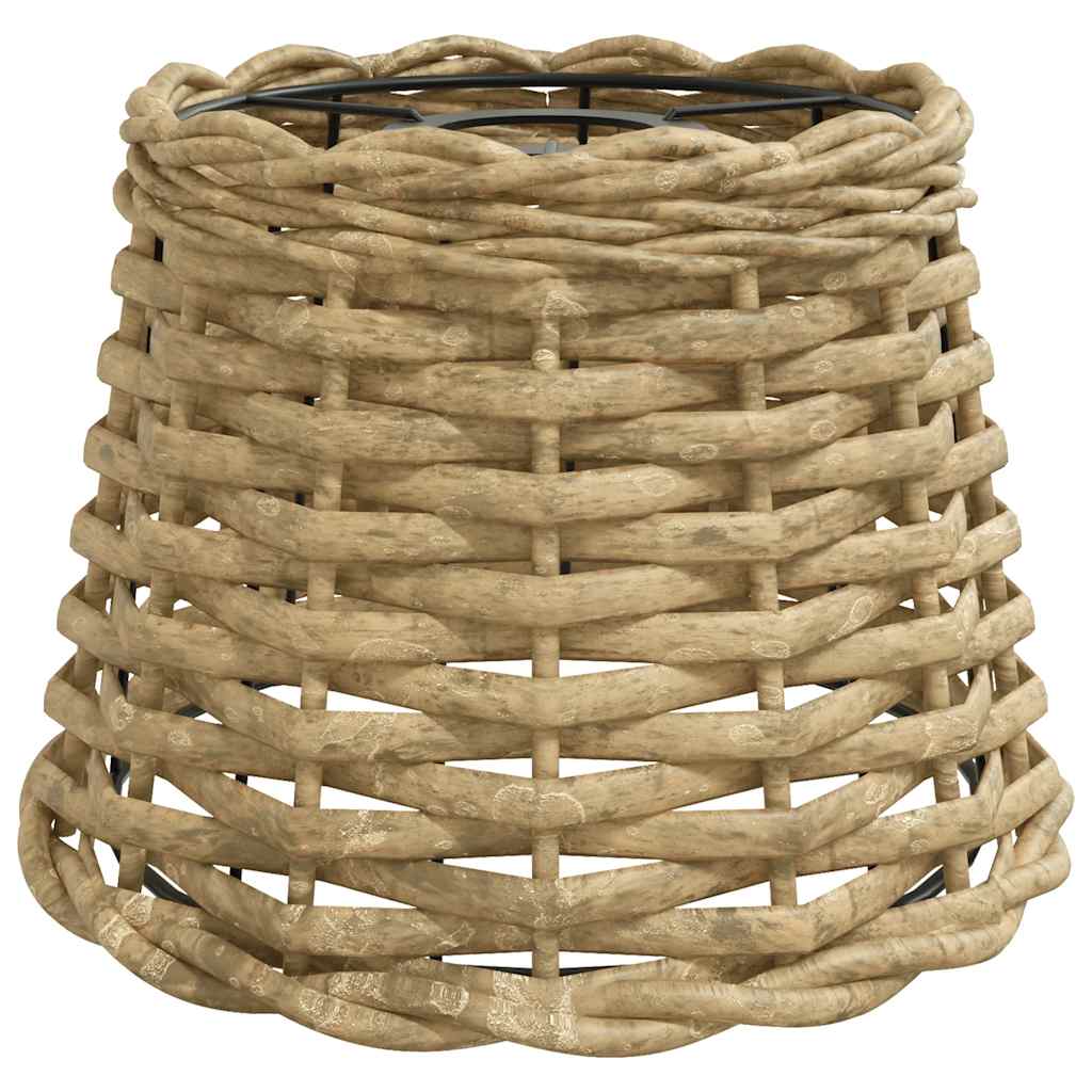 lampeskærm til loftlampe Ø20x15 cm flet brun
