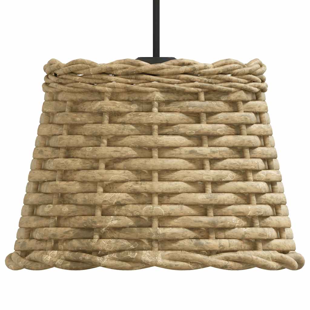 lampeskærm til loftlampe Ø20x15 cm flet brun