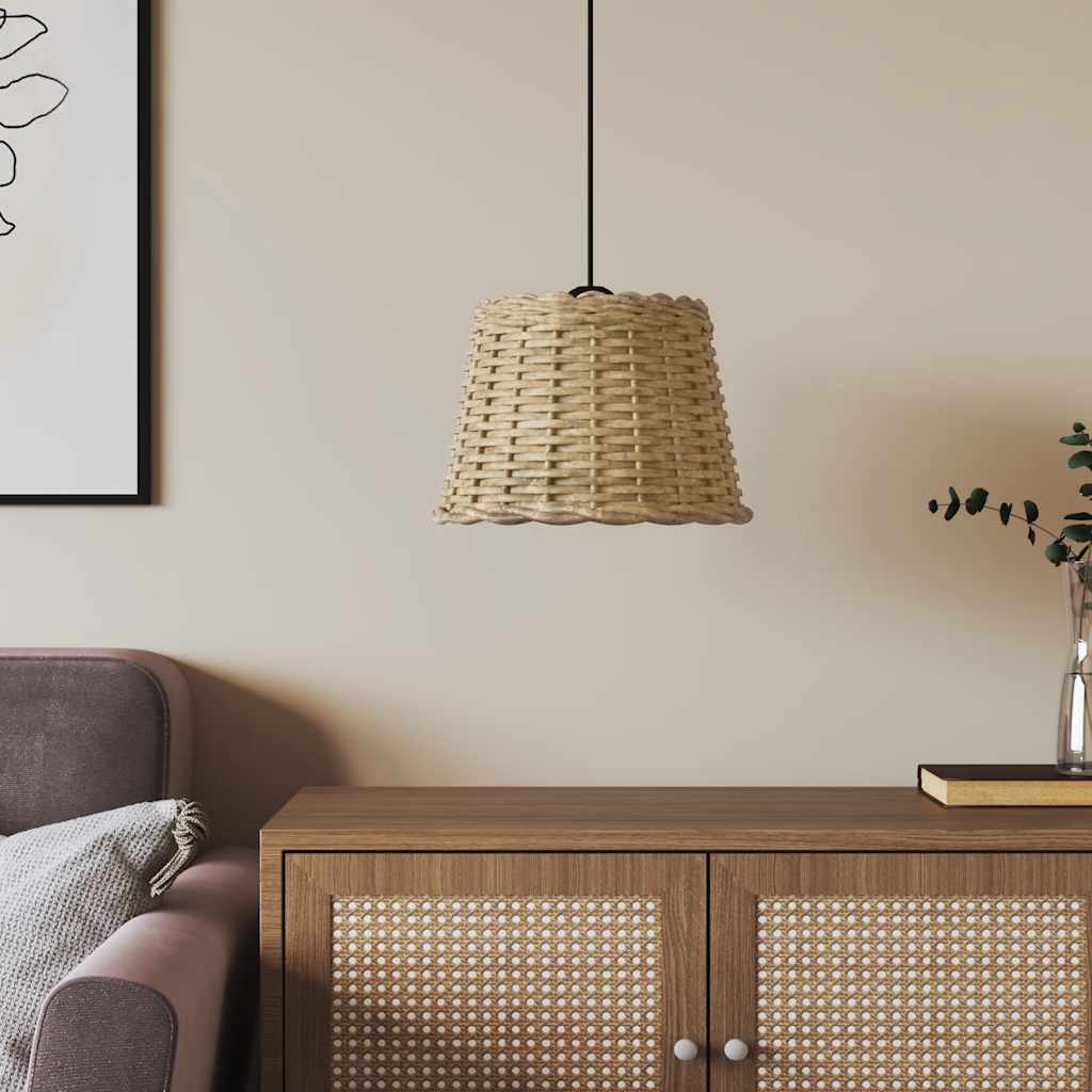 lampeskærm til loftlampe Ø30x20 cm flet brun