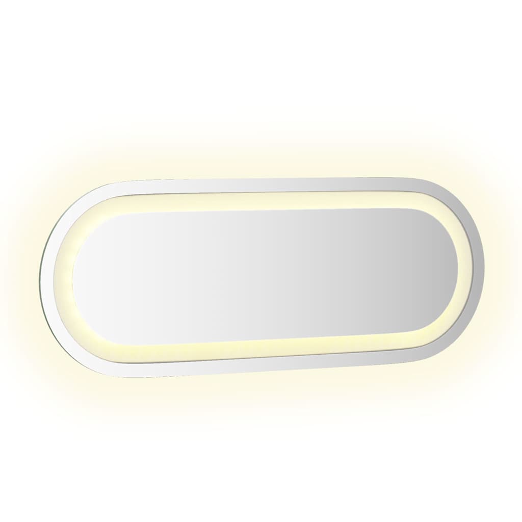 LED-badeværelsesspejl 40x15 cm oval