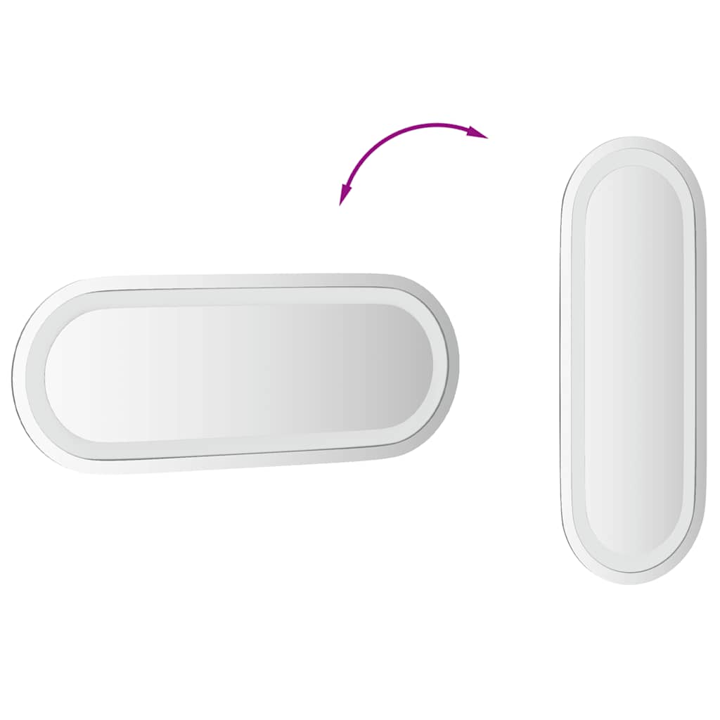 LED-badeværelsesspejl 40x15 cm oval