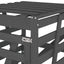 skraldespandsskjuler 84x90x128,5 cm massivt fyrretræ grå
