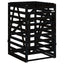 skraldespandsskjuler 84x90x128,5 cm massivt fyrretræ sort