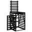 skraldespandsskjuler 84x90x128,5 cm massivt fyrretræ sort