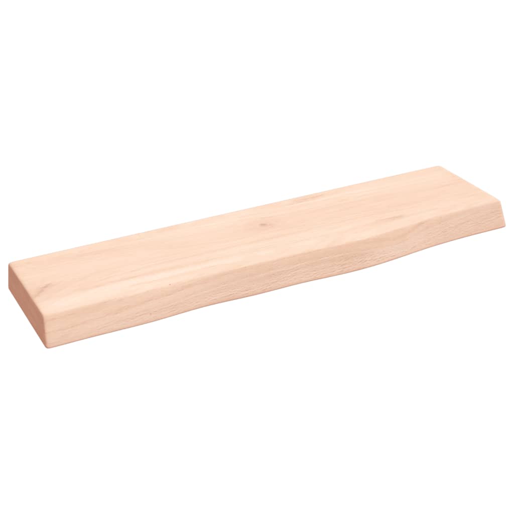 væghylde 40x10x2 cm ubehandlet massivt egetræ