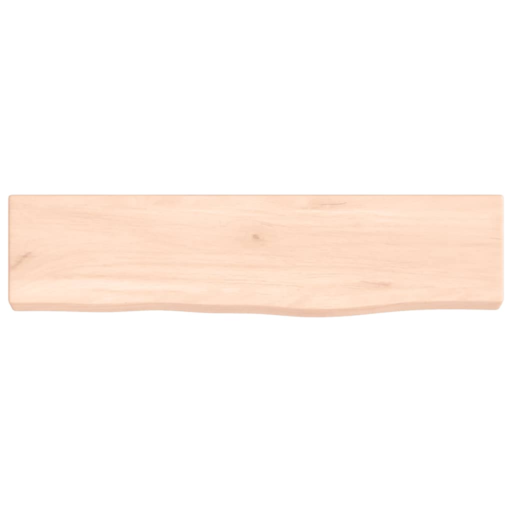 væghylde 40x10x2 cm ubehandlet massivt egetræ