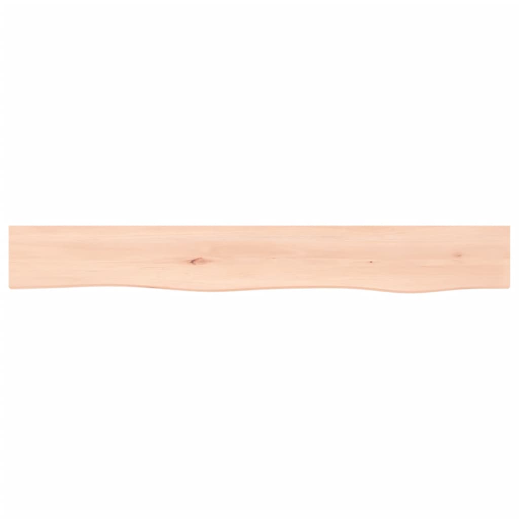væghylde 80x10x2 cm ubehandlet massivt egetræ