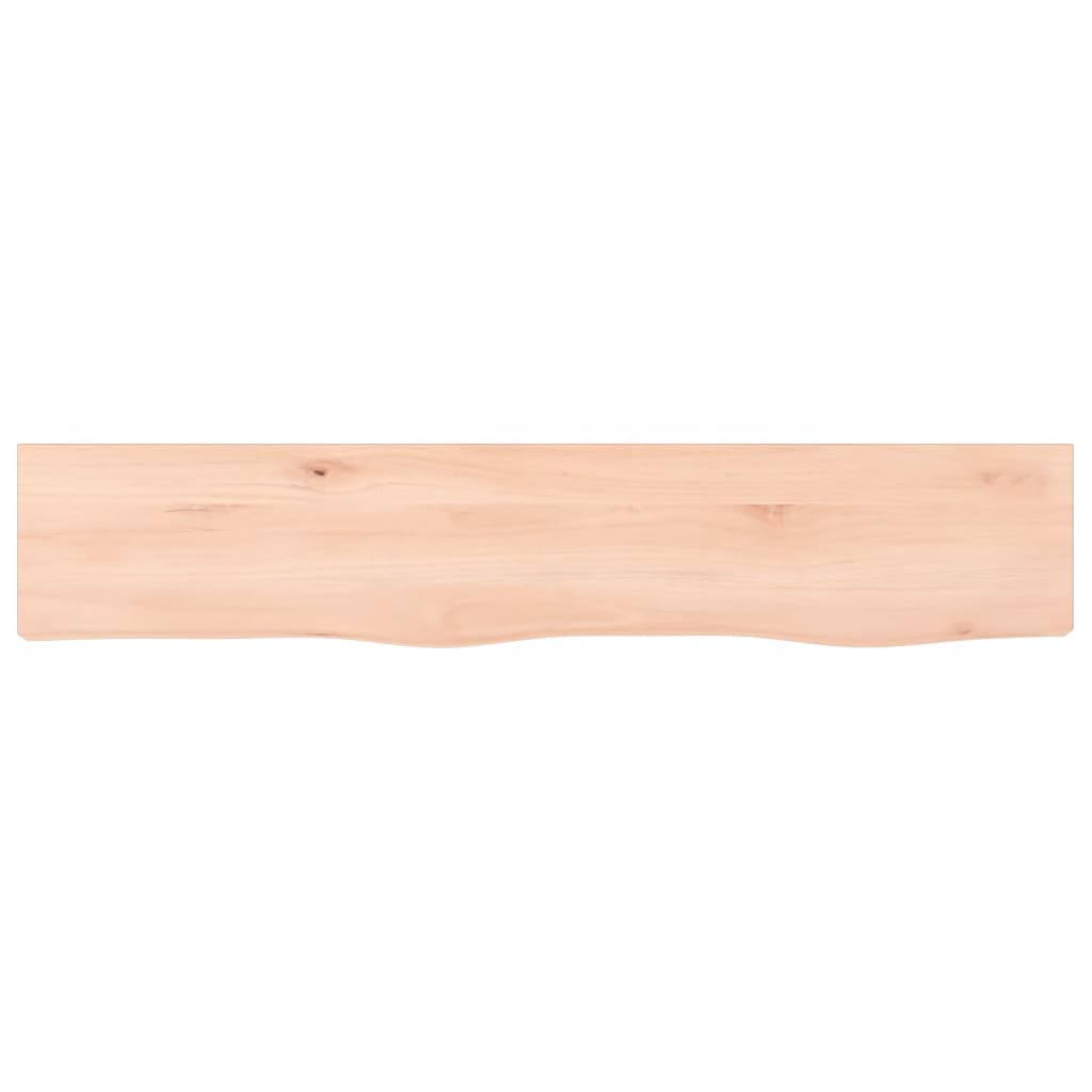 væghylde 100x20x4 cm ubehandlet massivt egetræ