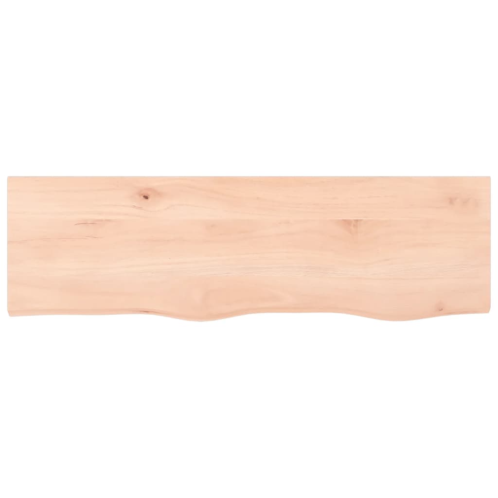 væghylde 100x30x2 cm ubehandlet massivt egetræ