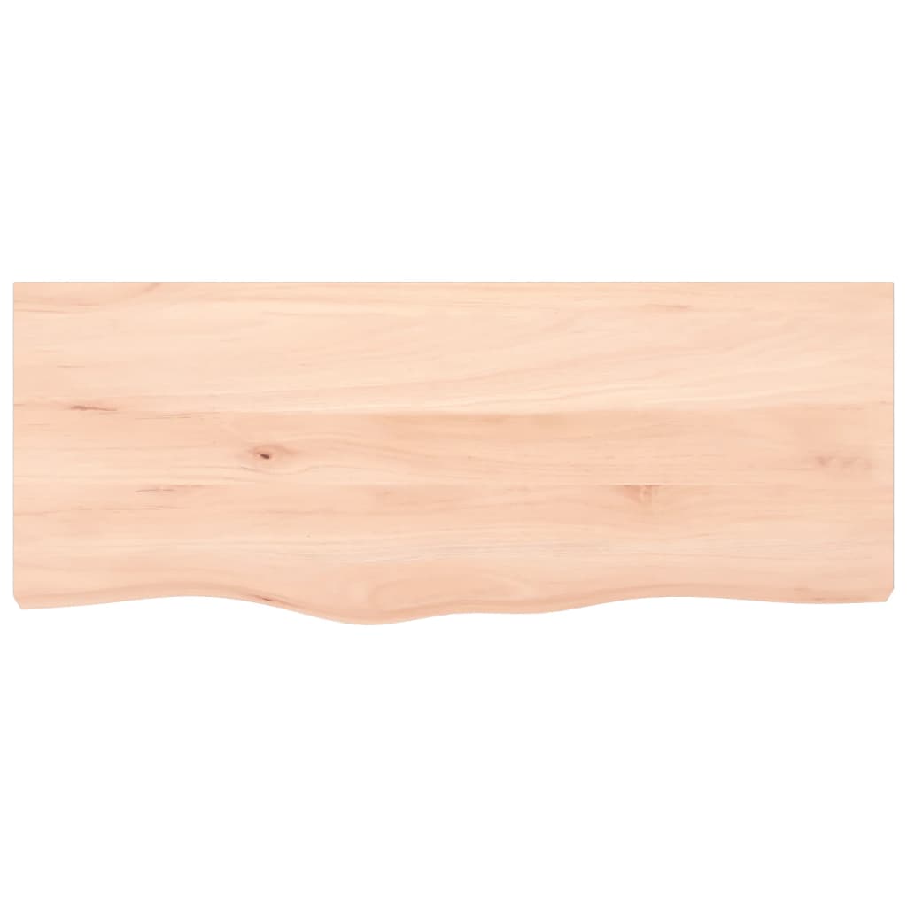 væghylde 100x40x(2-6) cm ubehandlet massivt egetræ