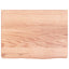 væghylde 40x30x(2-4) cm behandlet massivt egetræ lysebrun
