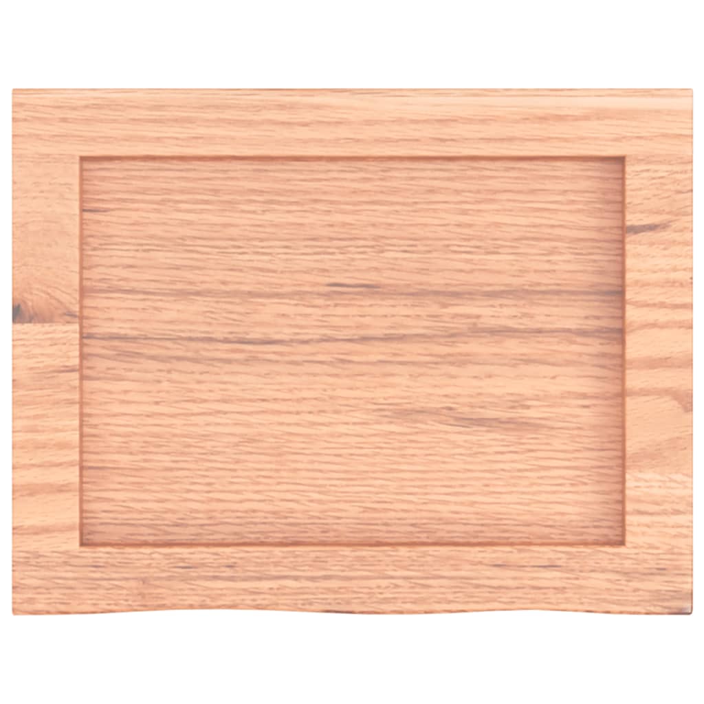 væghylde 40x30x(2-4) cm behandlet massivt egetræ lysebrun