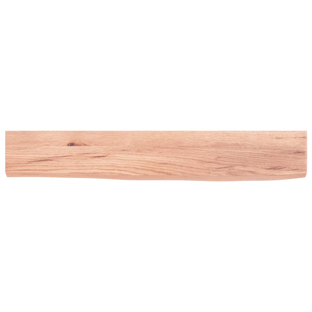 væghylde 60x10x2 cm behandlet massivt egetræ lysebrun