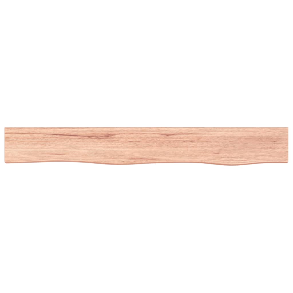 væghylde 80x10x2 cm behandlet massivt egetræ lysebrun