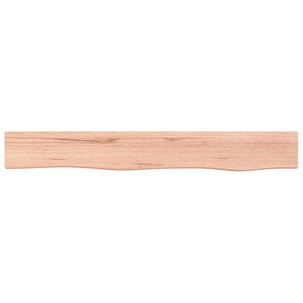 væghylde 80x10x4 cm behandlet massivt egetræ lysebrun