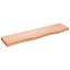 væghylde 80x20x4 cm behandlet massivt egetræ lysebrun
