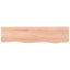 væghylde 80x20x4 cm behandlet massivt egetræ lysebrun