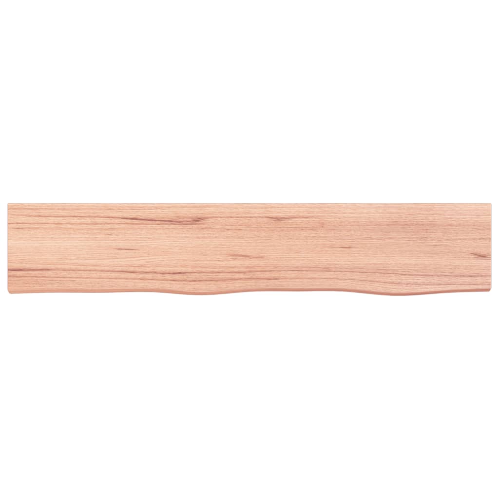 væghylde 100x20x2 cm behandlet massivt egetræ lysebrun