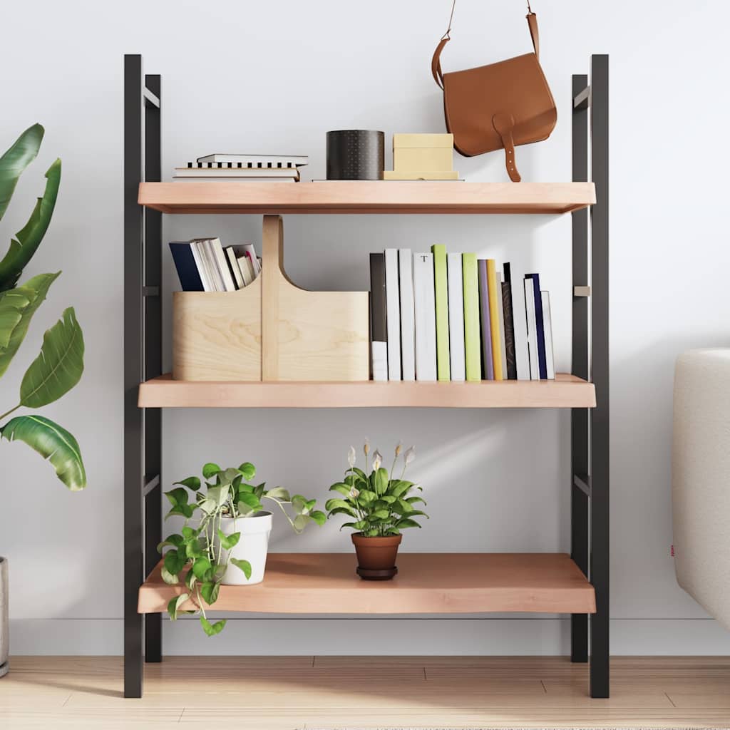 væghylde 100x50x(2-6) cm behandlet massivt egetræ lysebrun
