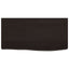 væghylde 60x30x(2-6) cm behandlet massivt egetræ mørkebrun