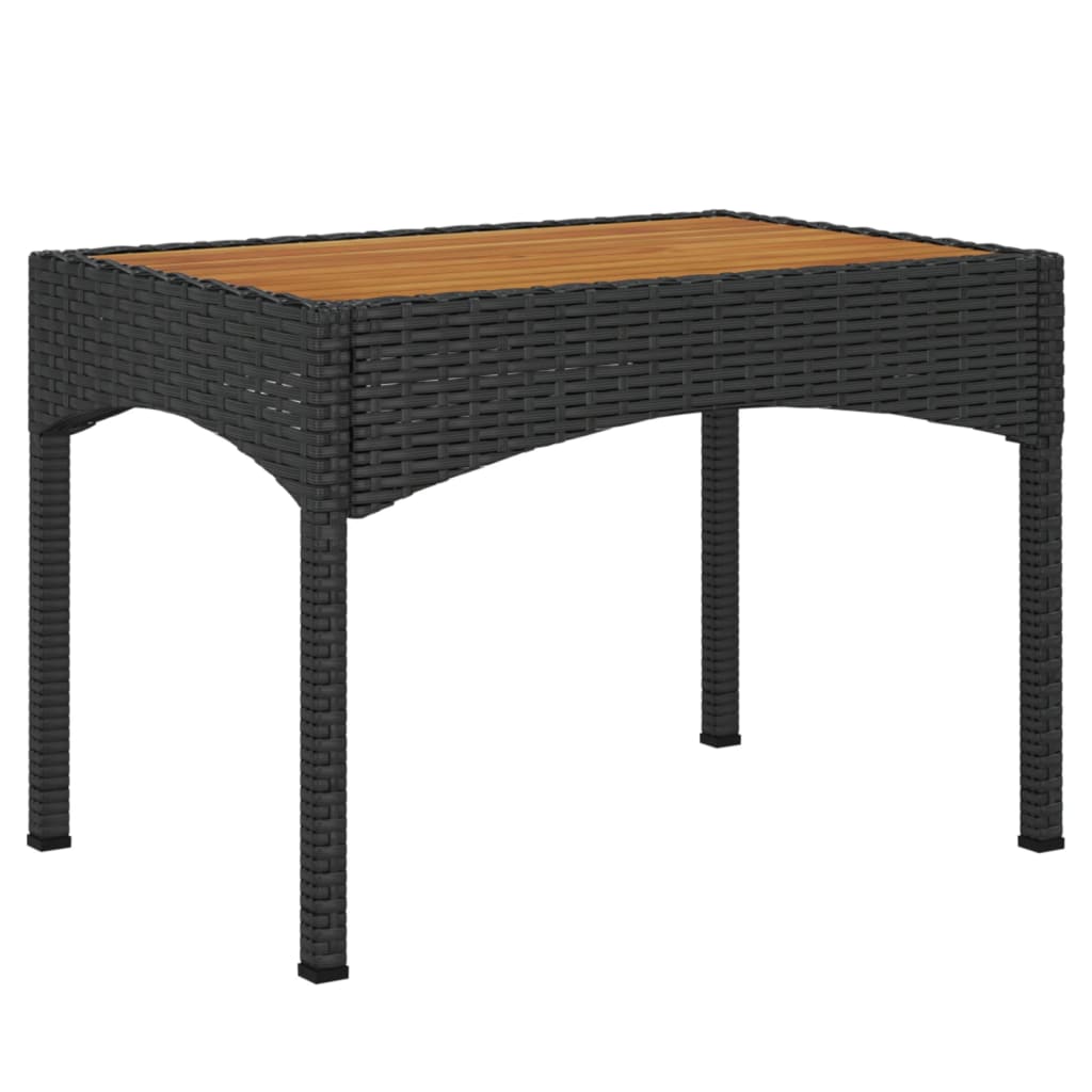 spisebordssæt til haven 4 dele med hynder polyrattan sort