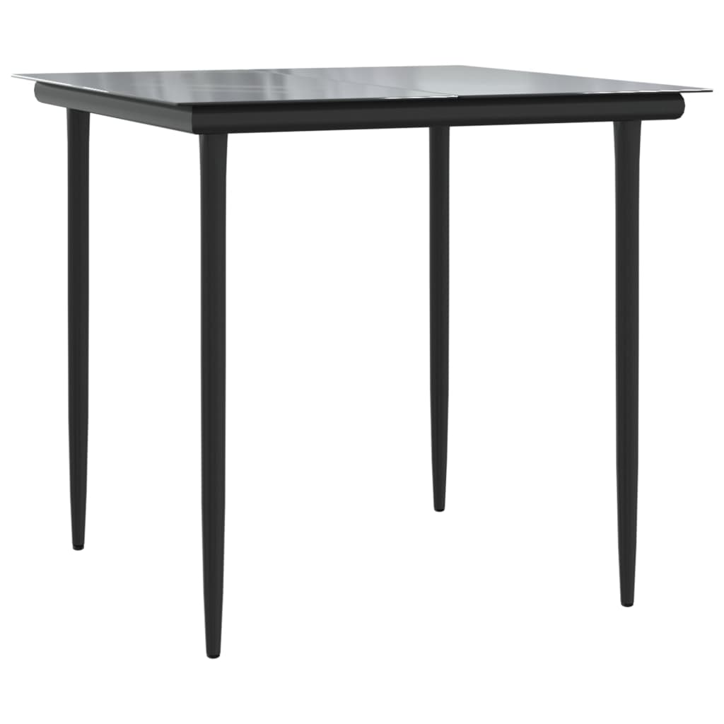 spisebordssæt til haven 5 dele m. hynder polyrattan sort og grå