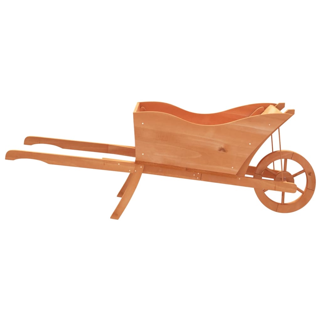 plantekasse 128x45,5x43 cm trillebørsdesign massivt fyr