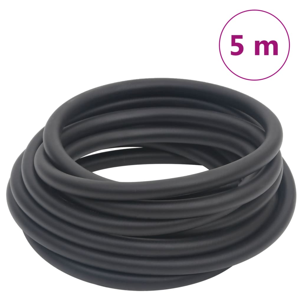 hybrid luftslange 0,6" 5 m gummi og PVC sort