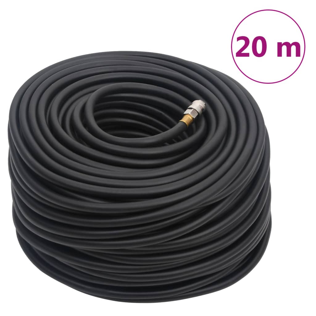 hybrid luftslange 0,6" 20 m gummi og PVC sort