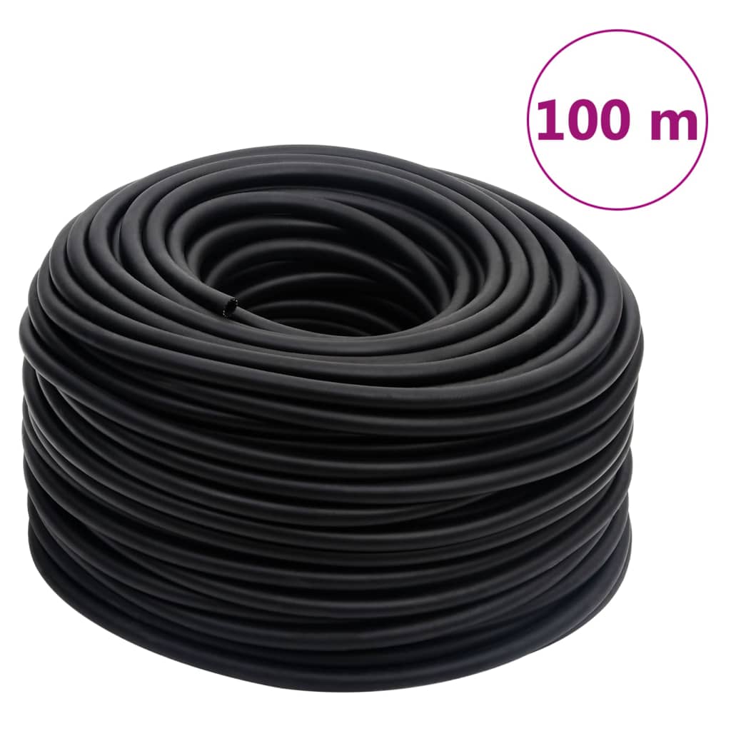 hybrid luftslange 0,6" 100 m gummi og PVC sort