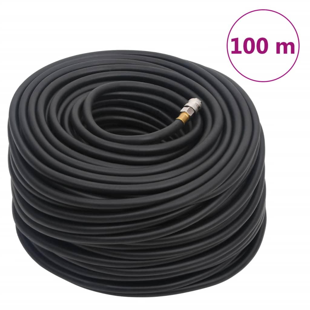 hybrid luftslange 0,6" 100 m gummi og PVC sort