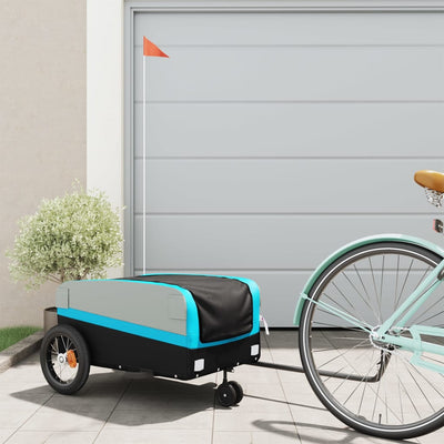cykelanhænger 30 kg jern sort og blå