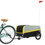 cykelanhænger 45 kg jern sort og gul