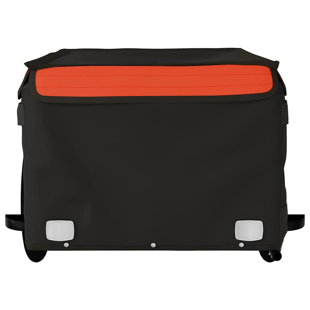 cykelanhænger 45 kg jern sort og orange