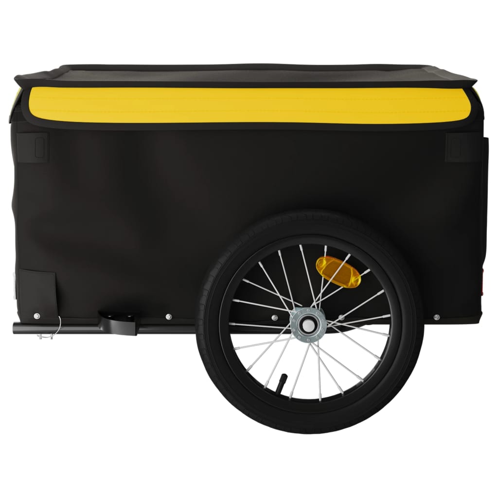 cykelanhænger 45 kg jern sort og gul