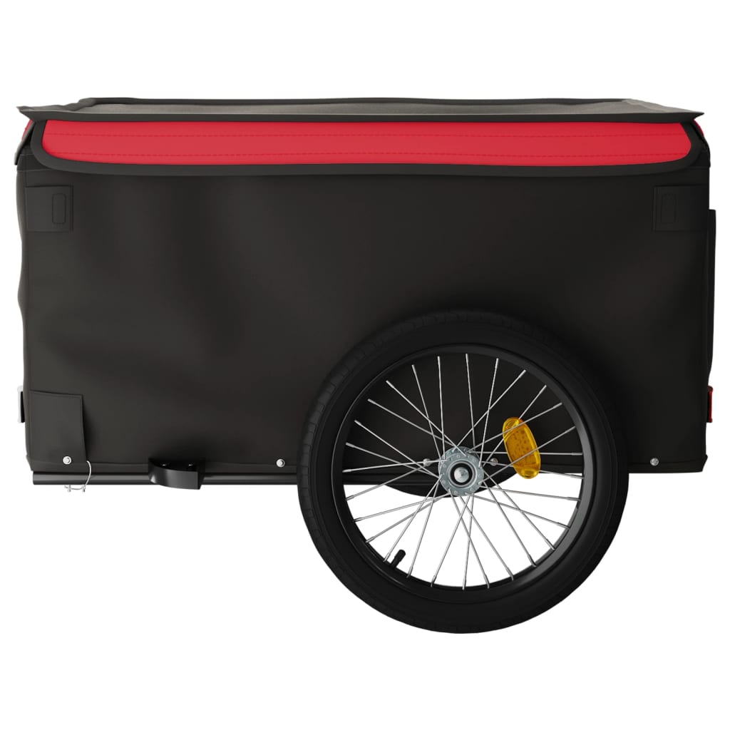 cykelanhænger 45 kg jern sort og rød