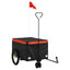 cykelanhænger 30 kg jern sort og orange